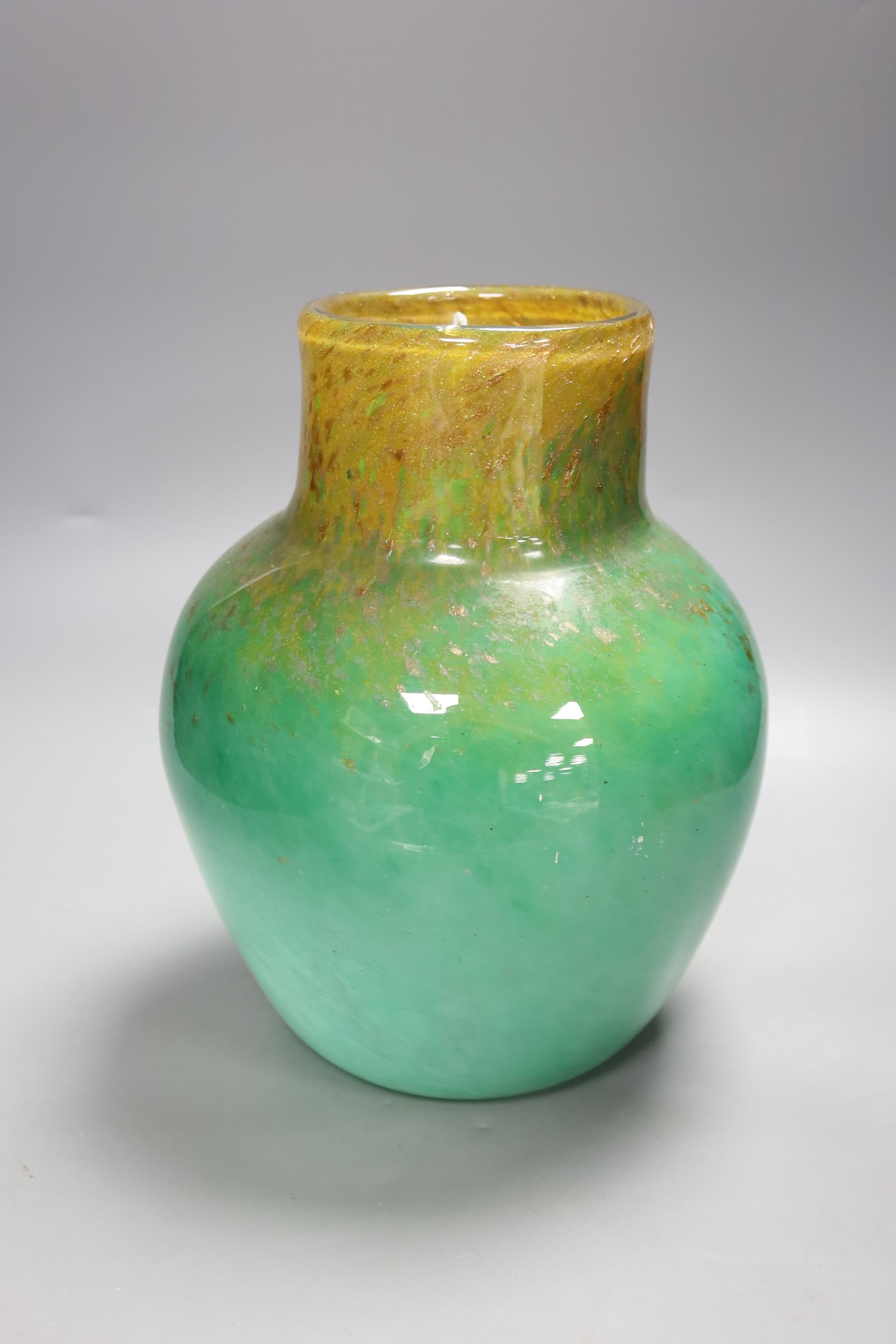 A large Monart glass vase, height 36cm